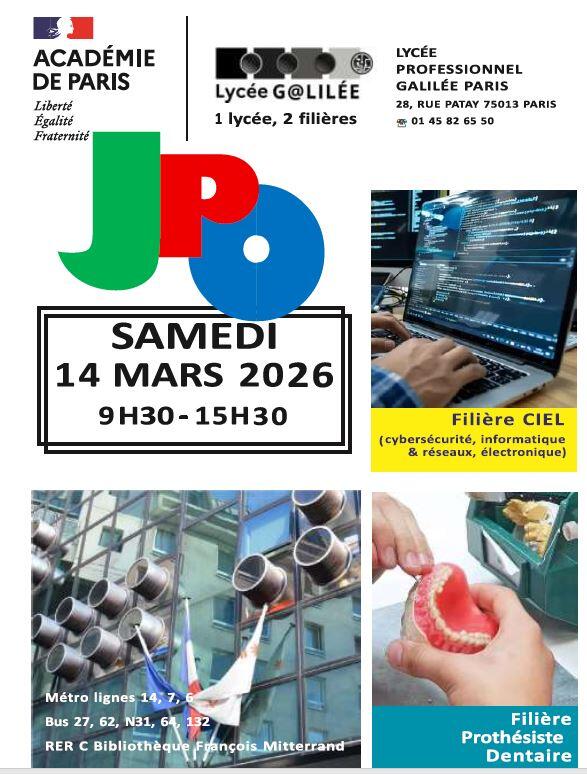 Portes ouvertes lycée Galilée 2026